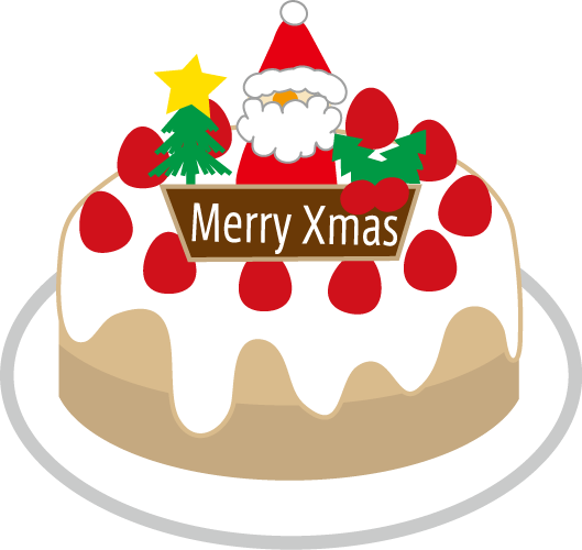 クリスマスのケーキのイラスト 無料イラスト フリー素材