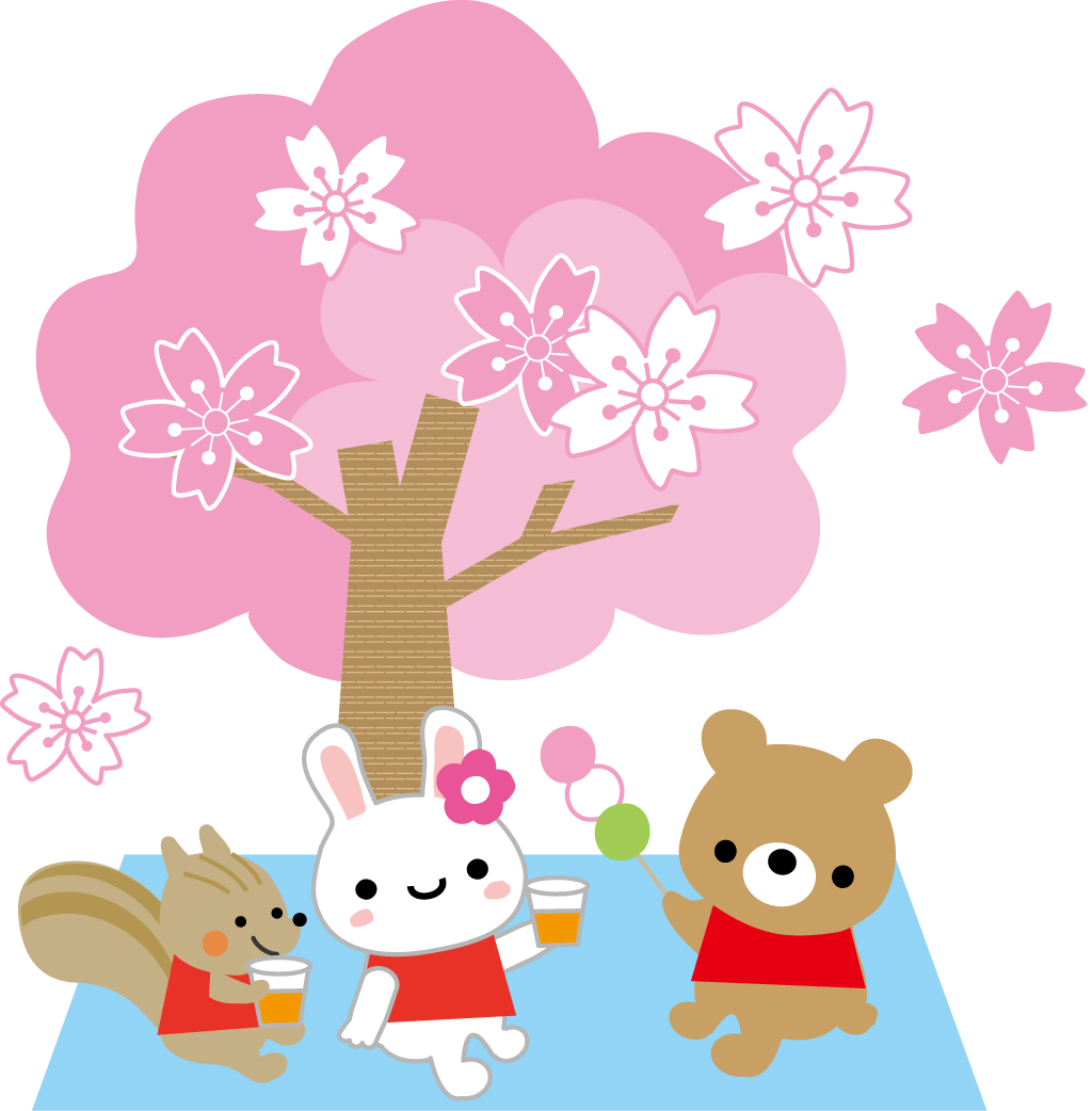 春 桜 お花見のイラスト 無料イラスト
