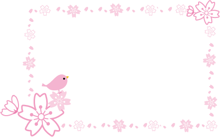 飾り枠 ライン 無料イラスト素材 桜
