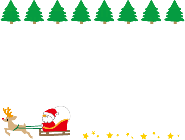 飾り枠 ライン 無料イラスト素材 クリスマス